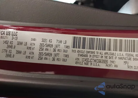 2019 Dodge Durango R/T Awd from USA, damaged, VIN 1C4SDJCTXKC663926